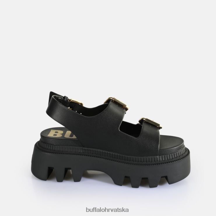 crno Buffalo sandale flora na platformu veganske |sandale TDD6T106